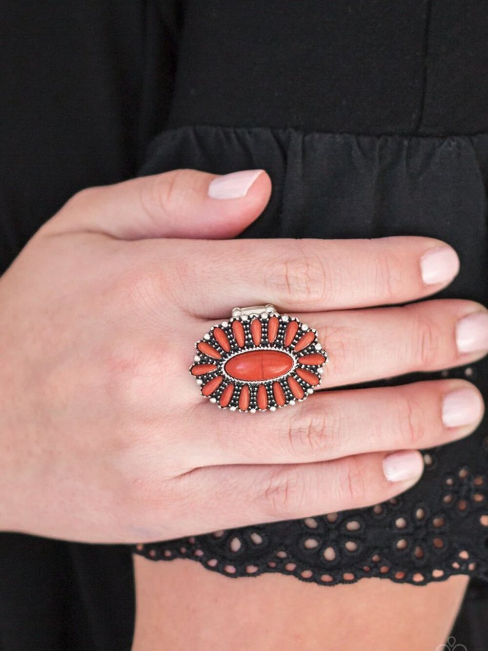 Paparazzi Jewelry Accessories - Cactus Cabana - Orange Ring - Vintage